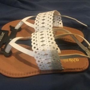 Olivia Miller Fashion Thong White Laser Cut Thong